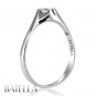 0.13 Ct F/VS2 EX Genuine Round Diamond Solitaire Engagement Ring 18k White Gold
