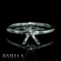 Solitaire Setting Mounting Model Diamond Engagement Ring 18k White Solid Gold