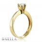 Cerfified 0.58 Ct I/VVS1 Round Cut Diamond Solitaire Engagement Ring 18k Y Gold