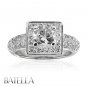 EGL Certified 2.14 Ct F/SI Radiant Diamond Halo Setting Engagement Ring 14k Gold