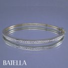 1 Ct D-E/VVS1-VVS2 EX Cut Round Diamonds Bangle Bracelet 14 Yellow Gold. Ladies