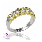 1 Ct Natural Round Diamonds Wedding Anniversary Band Ring 14k White Yellow Gold