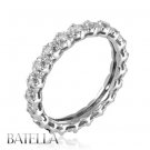 .27 Ct G-H/VVS2-VS1 Natural Round Cut Diamonds Eternity Band Ring 18k White Gold