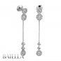 1.37 Ct E-F/VS2 SI1 Ex Natural Round Diamonds Drop Earrings 18k White Gold Alpha