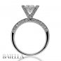 2.26 Ct Genuine H/VS2 Round Diamond Engagement Set in Pave 18k White Gold Ring