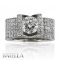 2.26 Ct H/VS2 EX Natural Round Cut Diamond Engagement Ring 18k White Gold