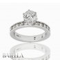 Certified 1.31 Ct I/VVS1 EX Natural Round Diamond Engagement Ring 14k White Gold