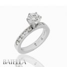 Certified 1.23 Ct D/VS2 Natural Round Cut Diamond Engagement Ring 14k White Gold