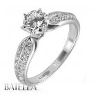 Certified 1.31 Carat D/SI1 Natural Round Diamond Engagement Ring 14k White Gold