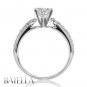 EGL Certified 1.24 Carat F/SI2 Round Pave Diamond Engagement Ring 14k White Gold