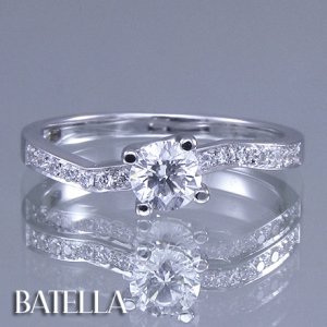 Classic Vintage Cut 1/2 Ct D/SI3 EX Round Diamond Engagement Ring 14k White Gold