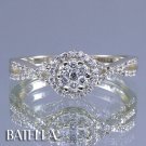 Classic Twist 0.30 Ct E-F/VVS1,2 Round Diamonds Engagement Ring 14k Yellow Gold
