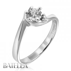 0.30 Carat G/VS2 Genuine Round Diamond Solitaire Engagement Ring 18k White Gold