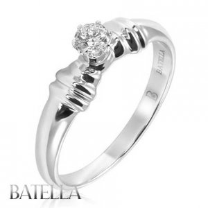 .17 Ct G/VVS1 EX Natural Round Diamond Solitaire Engagement Ring 14k White Gold