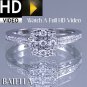 0.28 Ct E-F/VVS1-VVS2 Round Cut Pave Setting Natural Diamond Ring 14k White Gold