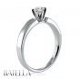 0.30 Ct H/VS2 Genuine Round Cut Diamond Solitaire Engagement Ring 18k White Gold