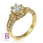 1.74 Ct Natural Diamond Engagement Ring 18k Yellow Gold