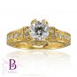 1.74 Ct Natural Diamond Engagement Ring 18k Yellow Gold