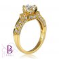 1.74 Ct Natural Diamond Engagement Ring 18k Yellow Gold