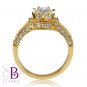 1.74 Ct Natural Diamond Engagement Ring 18k Yellow Gold