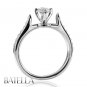 0.53 Ct G/VS2 EX Real Round Brilliant Cut Diamond Engagement Ring 18k White Gold