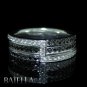 Women .52 Ct Black White E-F VS1 Round Diamonds Anniversary Band Ring 18k W Gold
