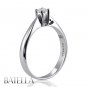 0.18 Ct G/VVS2 EX Natural Round Diamond Solitaire Engagement Ring 18k White Gold
