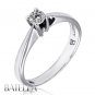 0.18 Ct G/VVS2 EX Natural Round Diamond Solitaire Engagement Ring 18k White Gold