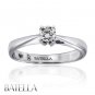 0.17 Ct G/VVS2 EX Natural Round Diamond Solitaire Engagement Ring 18k White Gold