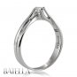 0.20 Ct F/VVS2 EX Natural Round Solitaire Diamond Engagement Ring 18k White Gold