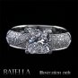 EGL Certified 1.30 Ct H/VS2 Radiant & Round Diamond Engagement Ring 14k W Gold
