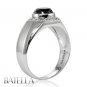 Men's 2.60 Ct Round Black & Natural White F-G VS1-VS2 EX Cut Diamonds 18k W Gold