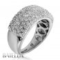 1.59 Ct D-E/VVS2 EX Natural Round Diamonds Pave Setting Ring Band 18k White Gold