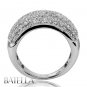 1.59 Ct D-E/VVS2 EX Natural Round Diamonds Pave Setting Ring Band 18k White Gold
