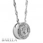 .45 Carats 8.2mm I/SI1 Natural Round Cut Diamonds Pendant 18k White Gold + Chain