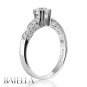 0.88 Ct G/VS2 EX Round Brilliant Diamond Engagement Ring 18k White Gold Ladies