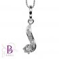 .53 Ct G/VS1 EX Natural Round Diamonds Journey Pendant, Necklace 14k White Gold
