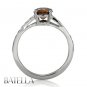 1.40 Carats Fancy Orange Vivid VS1 Round Diamonds Engagement Ring 18k White Gold