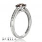 1.40 Carats Fancy Orange Vivid VS1 Round Diamonds Engagement Ring 18k White Gold