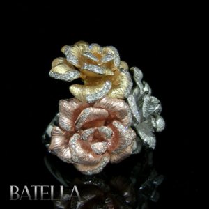 Unique 1.22 Ct VVS2 VS1 189 Round Diamond Pave Ring 18k Pink Yellow White Gold