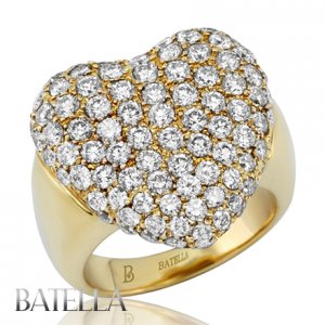 Holiday Gift 2.65 Ct D-E/VS2-SI Setting Round Diamond Heart Ring 14k Yellow Gold