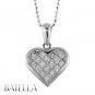 Holiday Gift .90 Ct D-E/IF-VVS2 Princess Diamonds Heart Pendant 14k White Gold