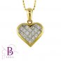 Holiday Sale .90 Ct D-E/IF-VVS1 Heart Princess Diamonds Pendant 18k Yellow Gold