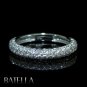 0.65 Ct E-F/VVS2 Round Brilliant Cut Diamonds Wedding Band Ring 14k White Gold