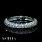 0.65 Ct E-F/VVS2 Round Brilliant Cut Diamonds Wedding Band Ring 14k White Gold