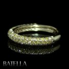 .80 Ct Fancy Yellow VS2-SI1 Round Cut Diamonds Wedding Band Ring 14k Yellow Gold