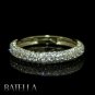 0.65 Ct E-F/VVS2 Round Brilliant Cut Diamonds Wedding Band Ring 14k Yellow Gold