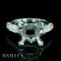 Semi Mount 1.20 Carat E-F/VVS2-VS1 Round Diamonds Engagement Ring 18k White Gold