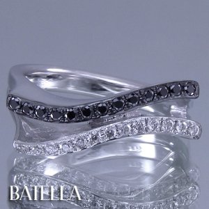 0.26 Ct Black & White E-F VVS2 Natural Round Diamonds Band Ring 14k White Gold