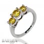 1.19 Ct Fancy Yellow Vivid Even H.P.H.T VVS2 Round Diamonds Engagement Ring Gold
